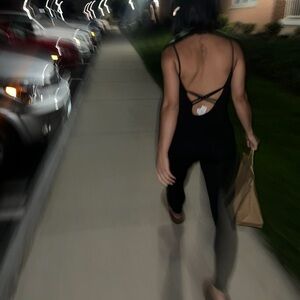 Zara Black Strappy Back jumpsuit